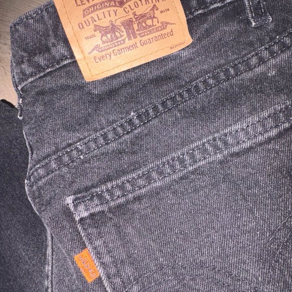 Vintage Levi’s Faded Black Orange Tab Mom Jeans W 14 - Picture 3 of 9
